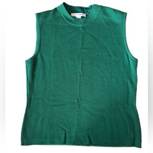 St. John. Green knit sweater vest small